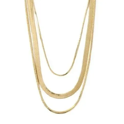 Bilde av best pris Snake Chain 3-Row Necklace - Accessories
