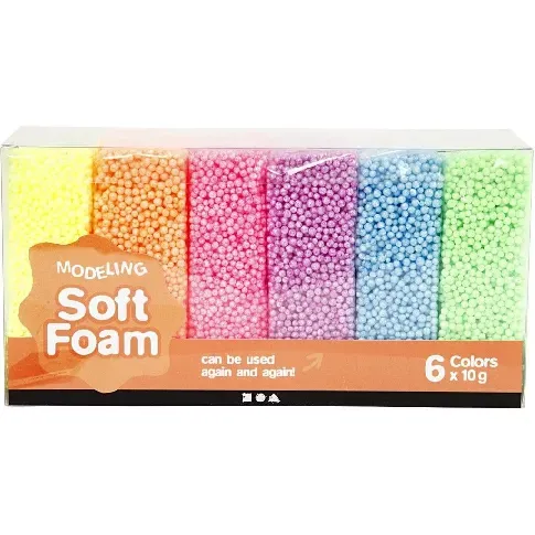 Bilde av best pris Soft Foam - Ass. Farger (6 x 10 g) - Leker