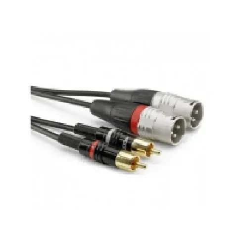 Bilde av best pris Sommer Cable HBP-M2C2-0300 Audio Adapterkabel [2x Cinch-stik - 2x XLR-stik 3-polet] 3.00 m Sort TV, Lyd & Bilde - Musikkstudio - Kabler & Kontakter