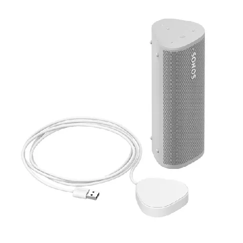 Bilde av best pris Sonos Roam + Charger Trådløs høyttaler med batteri - Høyttalere - Trådløs/Bluetooth høyttaler