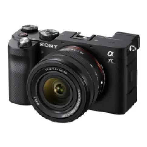 Bilde av best pris Sony a7C ILCE-7CL - Digitalkamera - speilløst - 24.2 MP - Full Frame - 4K / 30 fps - 2.1optisk x-zoom 28 - 60 mm-linse - Wireless LAN, NFC, Bluetooth - svart Foto og video - Digitale kameraer - Speilløst systemkamera