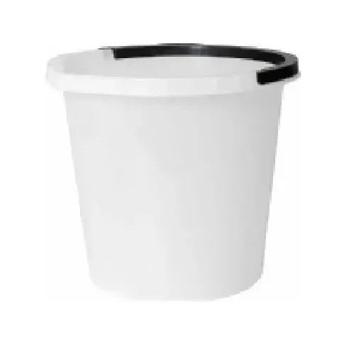 Bilde av best pris Spand 10 ltr. plast rund med hank hvid Rengjøring - Avfaldshåndtering - Bøtter & tilbehør