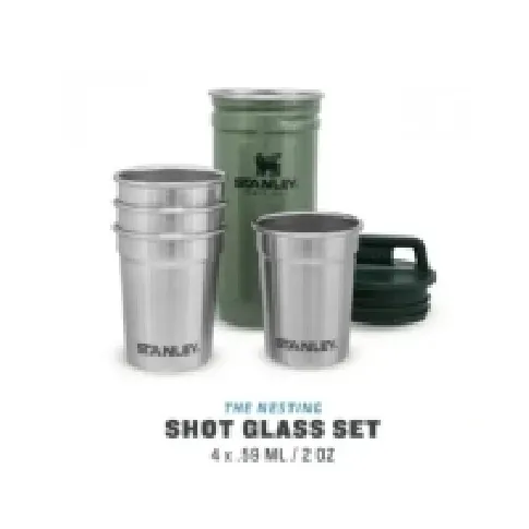 Bilde av best pris Stanley metalglas i etui Adventure hammertone grøn mat 4 X 60 ml Utendørs - Camping - Diverse utstyr