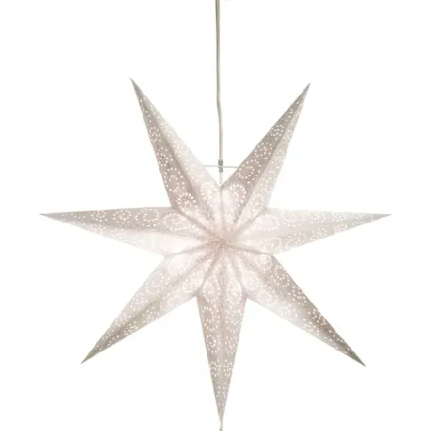 Bilde av best pris Star Trading Antique julestjerne med lys, hvit Julepynt