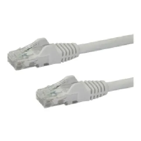 Bilde av best pris StarTech.com 10m CAT6 Ethernet Cable, 10 Gigabit Snagless RJ45 650MHz 100W PoE Patch Cord, CAT 6 10GbE UTP Network Cable w/Strain Relief, White, Fluke Tested/Wiring is UL Certified/TIA - Category 6 - 24AWG (N6PATC10MWH) - Koblingskabel - RJ-45 (hann) til 