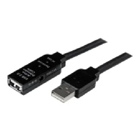 Bilde av best pris StarTech.com 10m USB 2.0 Active Extension Cable M/F - 10 meter USB 2.0 Repeater / Extender Cable USB A (M) to USB A (F) 10 m Black - 3 ft (USB2AAEXT10M) - USB-forlengelseskabel - USB (hunn) til USB (hann) - USB 2.0 - 10 m - aktiv - svart - for P/N: LTUB1M