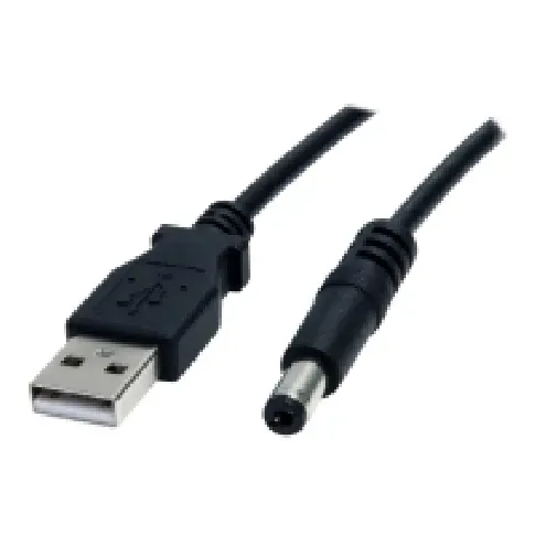 Bilde av best pris StarTech.com 3 ft USB to Type M Barrel 5V DC Power Cable - Power cable - USB (power only) (M) to DC jack 5.5 mm (M) - 3 ft - molded - black - USB2TYPEM - Strømkabel - USB (kun strøm) (hann) til DC-jakk 5,5 mm (hann) - 91 cm - formstøpt - svart - for P/N: 