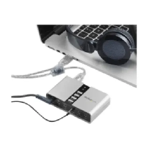 Bilde av best pris StarTech.com 7.1 USB Sound Card - External Sound Card for Laptop with SPDIF Digital Audio - Sound Card for PC - Silver (ICUSBAUDIO7D) - Lydkort - 48 kHz - 7.1 - USB 2.0 - for P/N: MU15MMS, MU6MMS PC-Komponenter - Lydkort