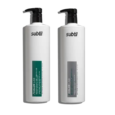 Bilde av best pris Subtil Color Lab Care - Repair Shampoo 1000 ml + Subtil Color Lab Care - Repair Mask/Conditioner 1000 ml - Skjønnhet