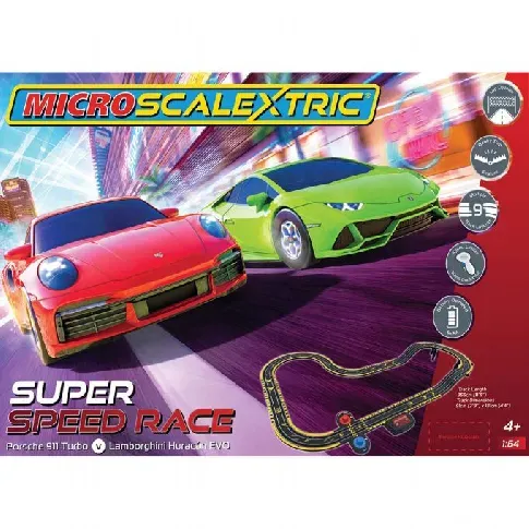 Bilde av best pris Super Speed race Lamborghini vs. Porsche Scalextric Micro Race Track G1178M Bilbaner