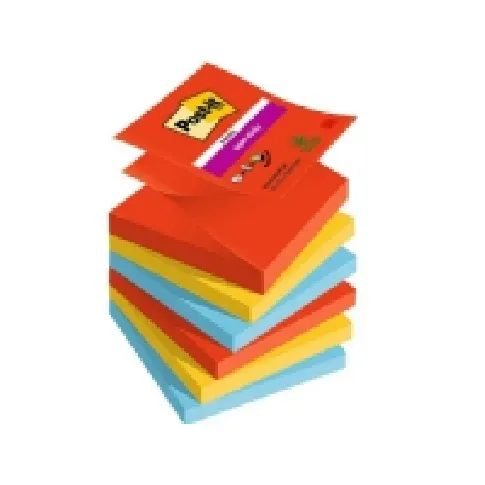 Bilde av best pris Super Sticky Z-Notes Post-it® Playful, 76 x 76 mm, pakke med 6 stk. Papir & Emballasje - Blokker & Post-It - Legg det ut