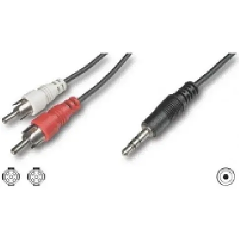 Bilde av best pris TECHLY 504402 Techly Audio stereo cable Jack 3.5mm to 2x RCA M/M 50cm PC tilbehør - Kabler og adaptere - Lydkabler