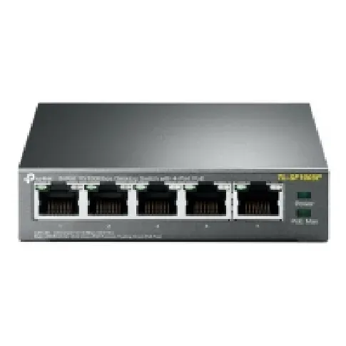 Bilde av best pris TP-Link TL-SF1005P - Switch - ikke-styrt - 5 x 10/100 (4 PoE) - stasjonær - PoE (58 W) PC tilbehør - Nettverk - Switcher