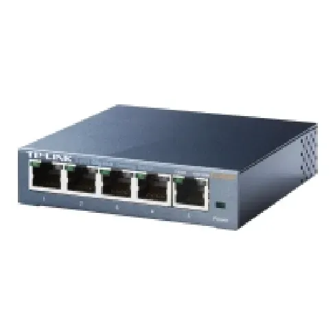 Bilde av best pris TP-Link TL-SG105 5-Port Metal Gigabit Switch - Switch - ikke-styrt - 5 x 10/100/1000 - stasjonær PC tilbehør - Nettverk - Switcher