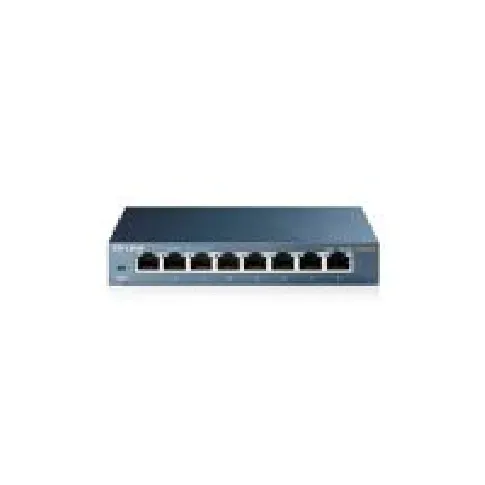 Bilde av best pris TP-Link TL-SG108 8-port Metal Gigabit Switch - Switch - ikke-styrt - 8 x 10/100/1000 - stasjonær PC tilbehør - Nettverk - Switcher