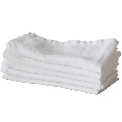 Bilde av best pris Tell Me More Kjøkkenhåndkle i lin, 50 x 70 cm, bleached white Kjøkkenhåndkle