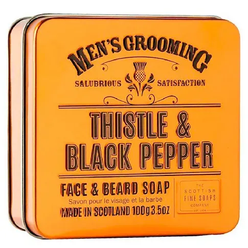 Bilde av best pris The Scottish Fine Soap Thistle & Black Pepper Face & Beard Soap 1 Mann - Hudpleie - Ansikt - Rens