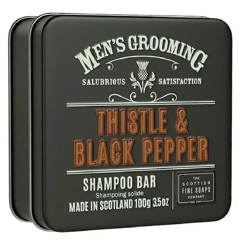 Bilde av best pris The Scottish Fine Soap Thistle & Black Pepper Shampoo Bar 100g Mann - Hårpleie - Shampoo