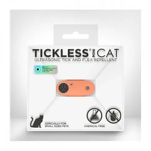 Bilde av best pris Tickless Mini Cat Elektronisk Flåttavviser (Korall) Katt - Kattehelse - Flåttmiddel katt