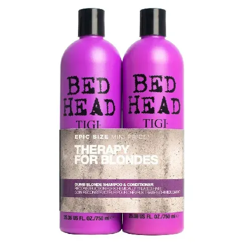 Bilde av best pris Tigi Bed Head Dumb Blonde Shampoo & Conditioner 2x750ml Hårpleie - Shampoo