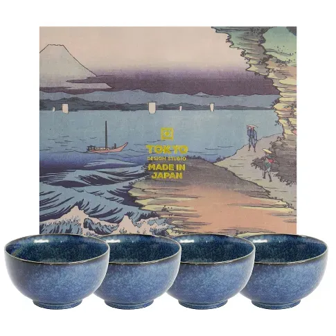 Bilde av best pris Tokyo Design Studio Cobalt Blue skålsett, 4 st Skål