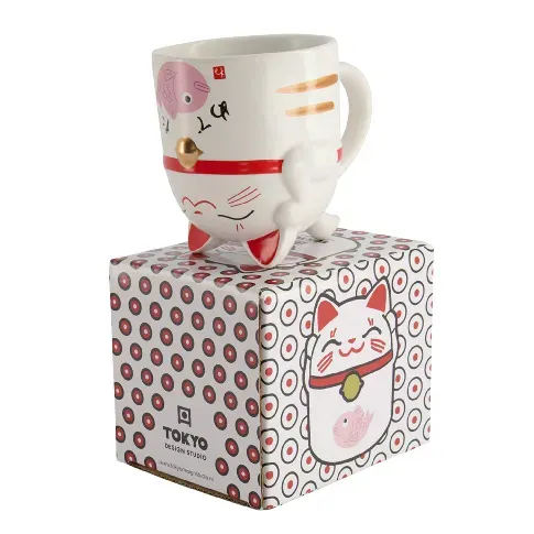 Bilde av best pris Tokyo Design Studio Kawaii Lucky Cat krus, 35 cl, pink Krus