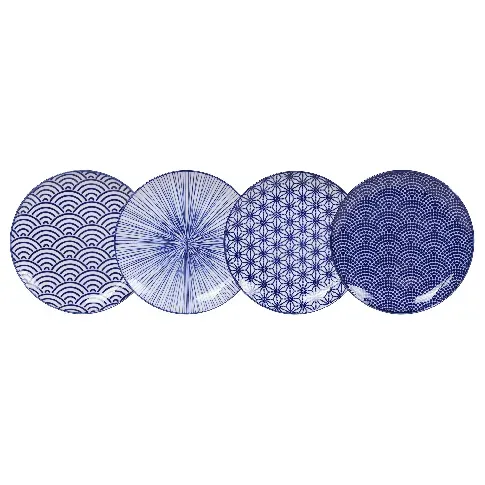 Bilde av best pris Tokyo Design Studio Nippon Blue tallerken 4 stk Tallerkensett