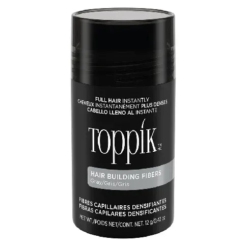 Bilde av best pris Toppik Hair Building Fiber Grey 12g Hårpleie - Hårfarge - Oppfriskning