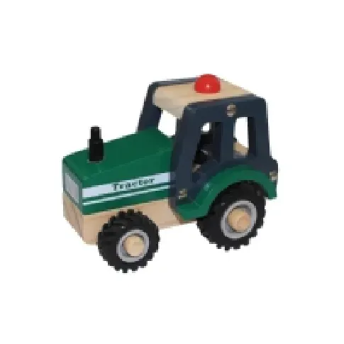 Bilde av best pris Traktor i træ med gummihjul/ Wooden Tractor w. rubber wheels Leker - Radiostyrt - Biler og utrykningskjøretøy