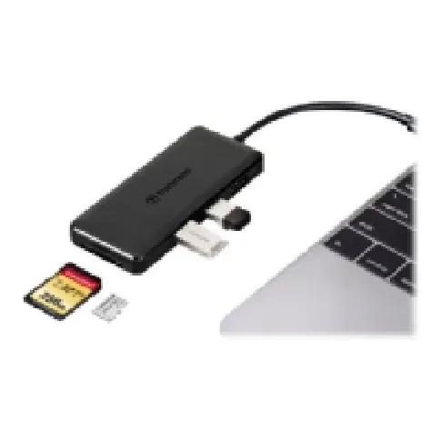 Bilde av best pris Transcend 6-in-1 USB Type-C Hub HUB5C - Hub - 2 x USB 3.1 Gen 1 + 1 x USB 3.1 Gen 2 + 1 x USB-C (strømlevering) - stasjonær PC tilbehør - Kabler og adaptere - USB Huber