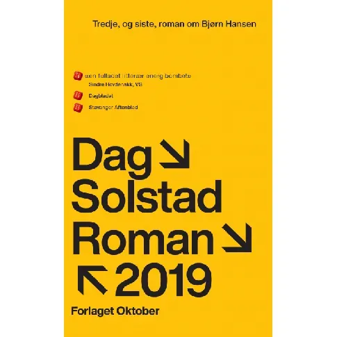 Bilde av best pris Tredje, og siste, roman om Bjørn Hansen av Dag Solstad - Skjønnlitteratur