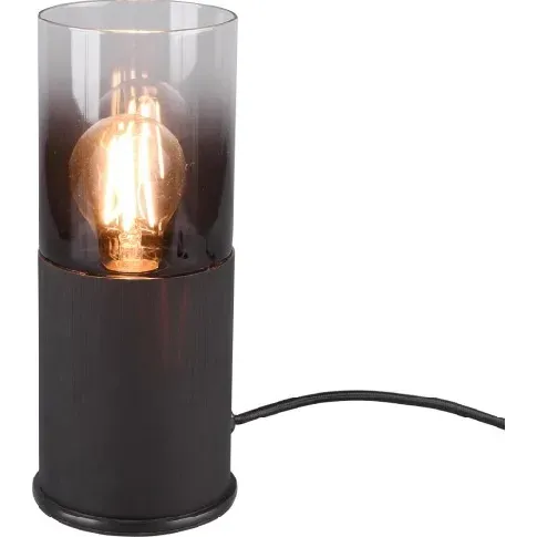 Bilde av best pris Trio Lighting Robin bordlampe, sort/røykfarget Lamper &amp; el > Lamper &amp; spotter