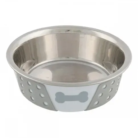 Bilde av best pris Trixie Hundematskål Metall med antislip (4 dl / ø 14 cm) Hund - Matplass - Hundeskåler