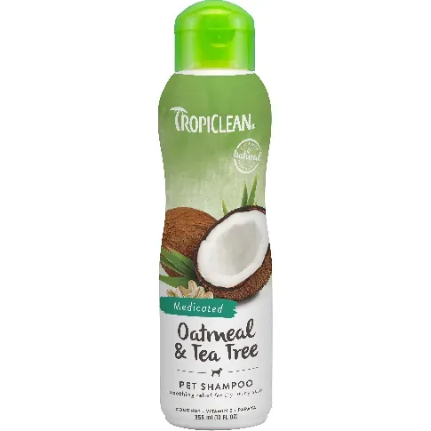 Bilde av best pris Tropiclean - oatmeal&tea tree shampoo - 355ml (719.2108) - Kjæledyr og utstyr