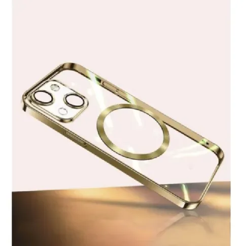 Bilde av best pris Turtos Mobildeksel MagSafe Transparent iPhone 15, Gold Mobiltelefontillbehör,Mobildeksel og futteral iPhone,Elektronikk