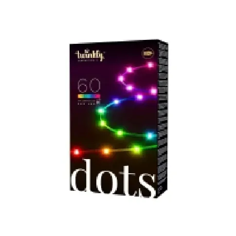 Bilde av best pris Twinkly Dots TWD060STP-B - Stringlys - LED - 6 W - klasse G - 16 millioner farger - svart Belysning - Annen belysning - Lyslenker