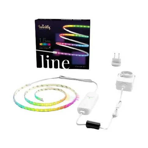 Bilde av best pris Twinkly Line magnetisk LED strip startsett, farget lys, 1,5 meter LED bånd