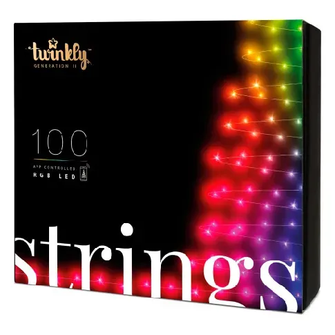 Bilde av best pris Twinkly Strings Lyslenke - Farget lys- 8 meter - 100 Lys Lyskjede
