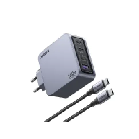 Bilde av best pris Ugreen Nexode Pro 160W GaN Charger with USB-C Cable, inomhus, AC, Svart, Grå Tele & GPS - Mobilt tilbehør - Diverse tilbehør