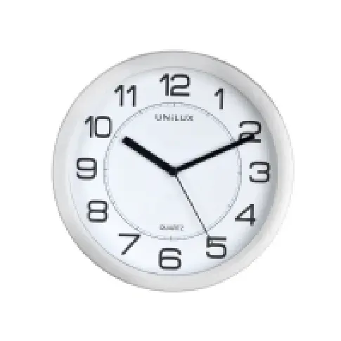 Bilde av best pris Unilux Attraction, Vegg, Quartz clock, Rund, Grå, Akrylonitril-butadien-styren (ABS), Glass interiørdesign - Tilbehør - Veggklokker