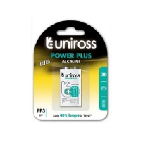 Bilde av best pris Uniross 9V/6LR61 Alkaline PC tilbehør - Ladere og batterier - Diverse batterier