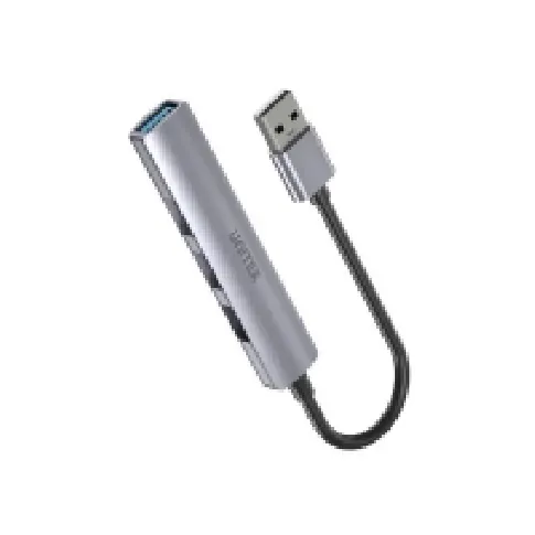 Bilde av best pris Unitek - Hub - 4-in-1 USB-A - 1 x SuperSpeed USB 3.0 + 3 x USB 2.0 - stasjonær PC tilbehør - Kabler og adaptere - USB Huber