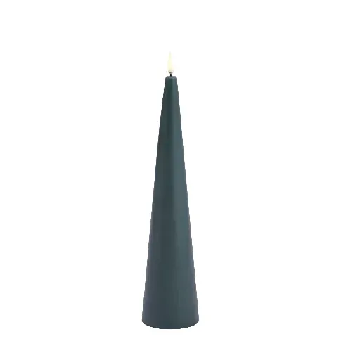 Bilde av best pris Uyuni - LED cone candle - Pine green, smooth - 6,8x30 cm (UL-CO-PG07030) - Hjemme og kjøkken