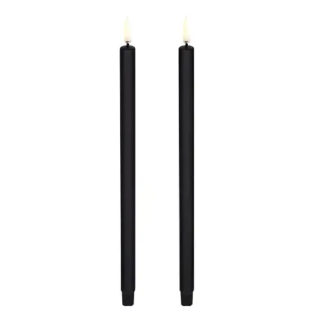 Bilde av best pris Uyuni LED kronelys, batteri, sort,Ø1,3xH25 cm Stearinlys
