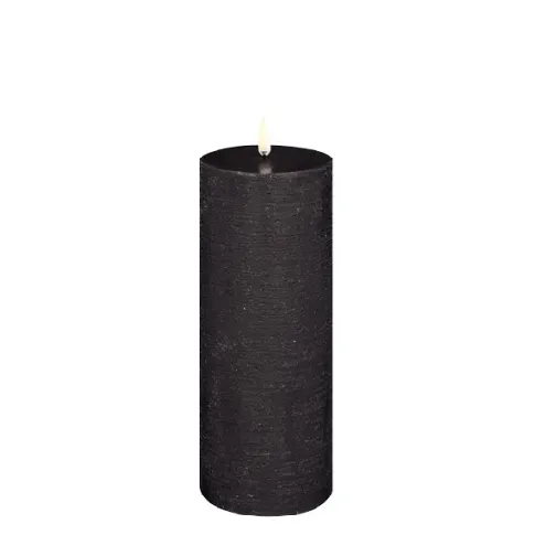 Bilde av best pris Uyuni LED kubbelys, batteri, sort,Ø7,8xH20,3 cm Stearinlys