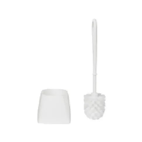 Bilde av best pris VIKAN Toiletbørste, 400 mm, Medium, Hvid. Toiletbørste med firkantet skål. Rørlegger artikler - Baderommet - Tilbehør til toaletter