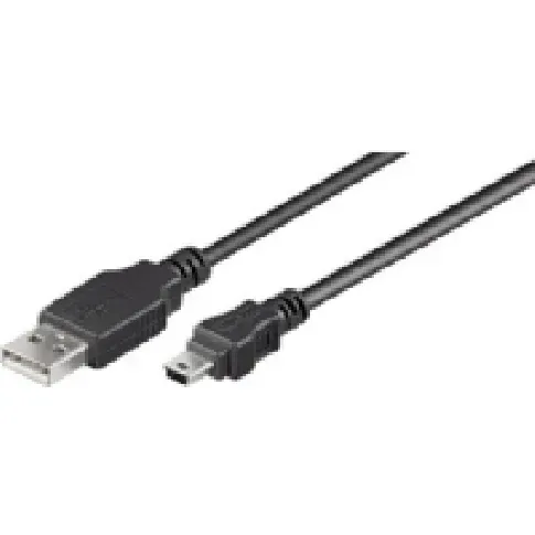 Bilde av best pris VIVOLINK USB kabel, USB-A til Mini USB b 5 pol, han-han, farve: sort, længde: 1,8 meter PC tilbehør - Kabler og adaptere - Datakabler