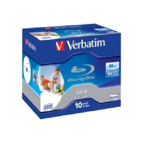 Bilde av best pris Verbatim - 10 x BD-R - 25 GB 6x - skrivbar overflate - CD-eske PC-Komponenter - Harddisk og lagring - Lagringsmedium