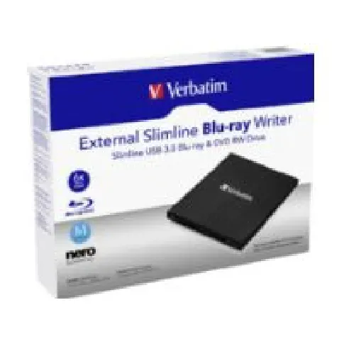 Bilde av best pris Verbatim Slimline - Platestasjon - BDXL Writer - 6x - SuperSpeed USB 3.0 - ekstern PC-Komponenter - Harddisk og lagring - Optisk driver