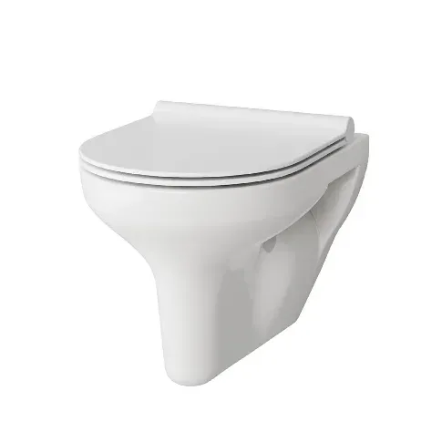 Bilde av best pris Vikingbad Vito Veggskål M/soft-close Sete - Vegghengt Toalett Hvit Vegghengt toalett